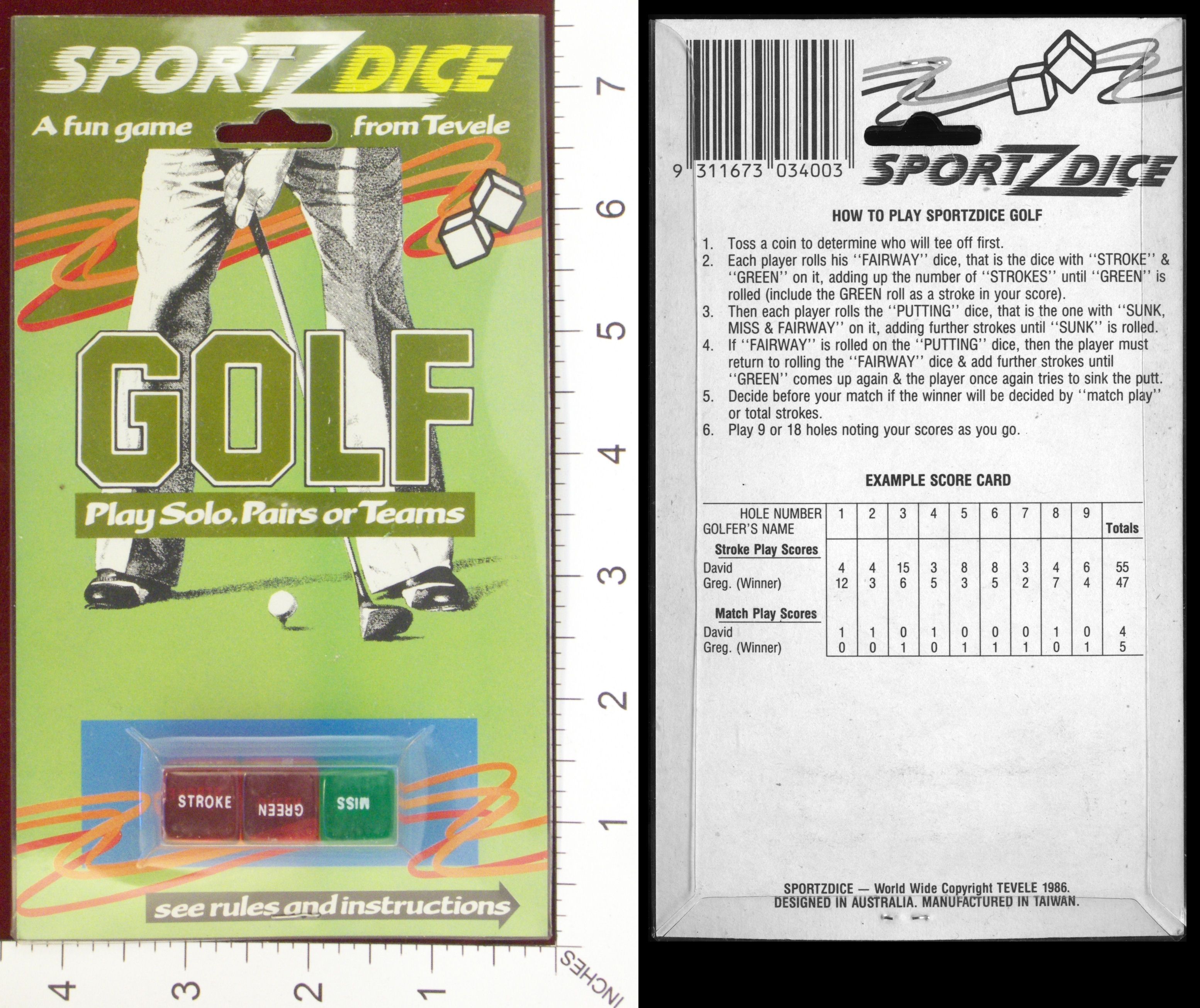 Sportz Dice: Golf